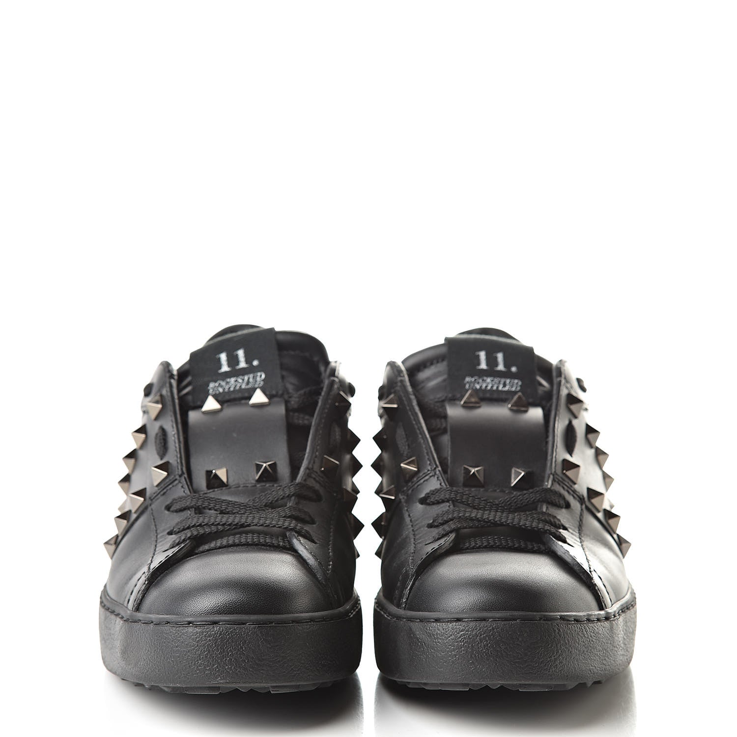 Valentino Garavani Calfskin Rockstud Untitled Open Sneakers 37 Black 2 of 8