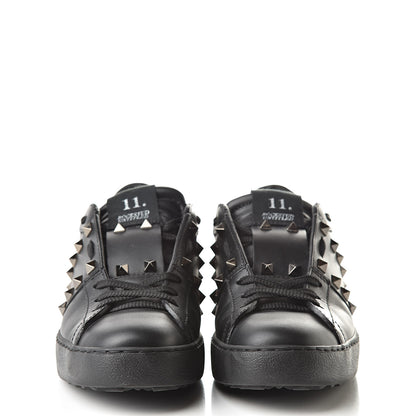 Valentino Garavani Calfskin Rockstud Untitled Open Sneakers 37 Black 2 of 8
