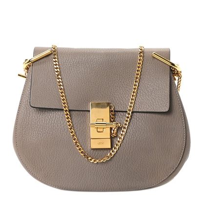 Chloe Grained Lambskin Drew Shoulder Bag Motty Grey 1 of 19