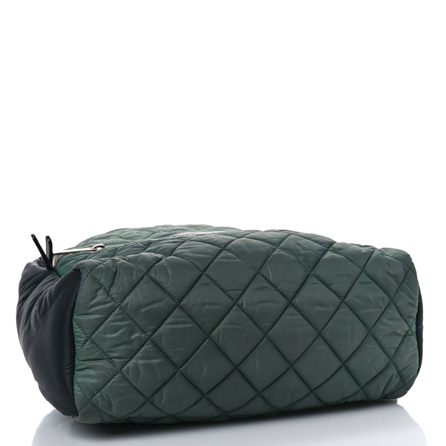 Chanel Nylon Quilted Coco Cocoon Backpack Khaki Black 4 of 9