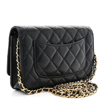 Chanel Caviar Quilted Wallet on Chain WOC Black 3 of 11