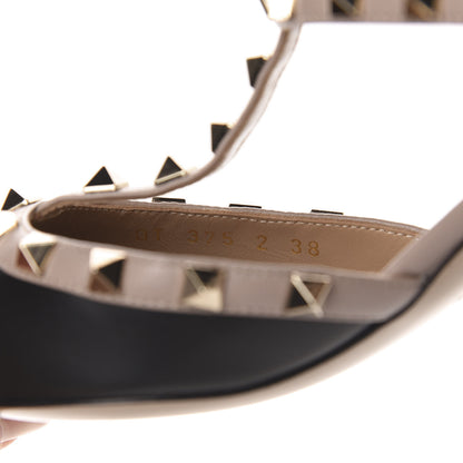 Valentino Garavani Calfskin Nappa Rockstud Ankle Strap 65mm Pumps 38 Black Poudre 8 of 9