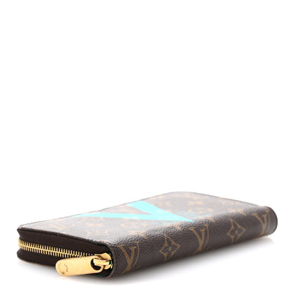 Louis Vuitton Monogram V Zippy Wallet Turquoise 4 of 9