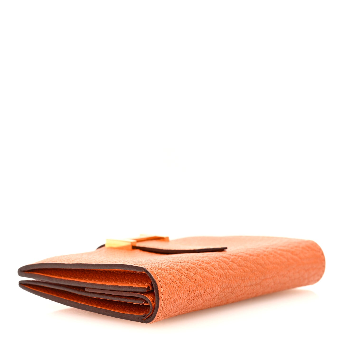 Chevre Mysore Verso Mini Bearn Wallet Orange Feu