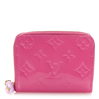 Louis Vuitton Vernis Enamel Heart Zippy Coin Purse Neon Pink 1 of 8