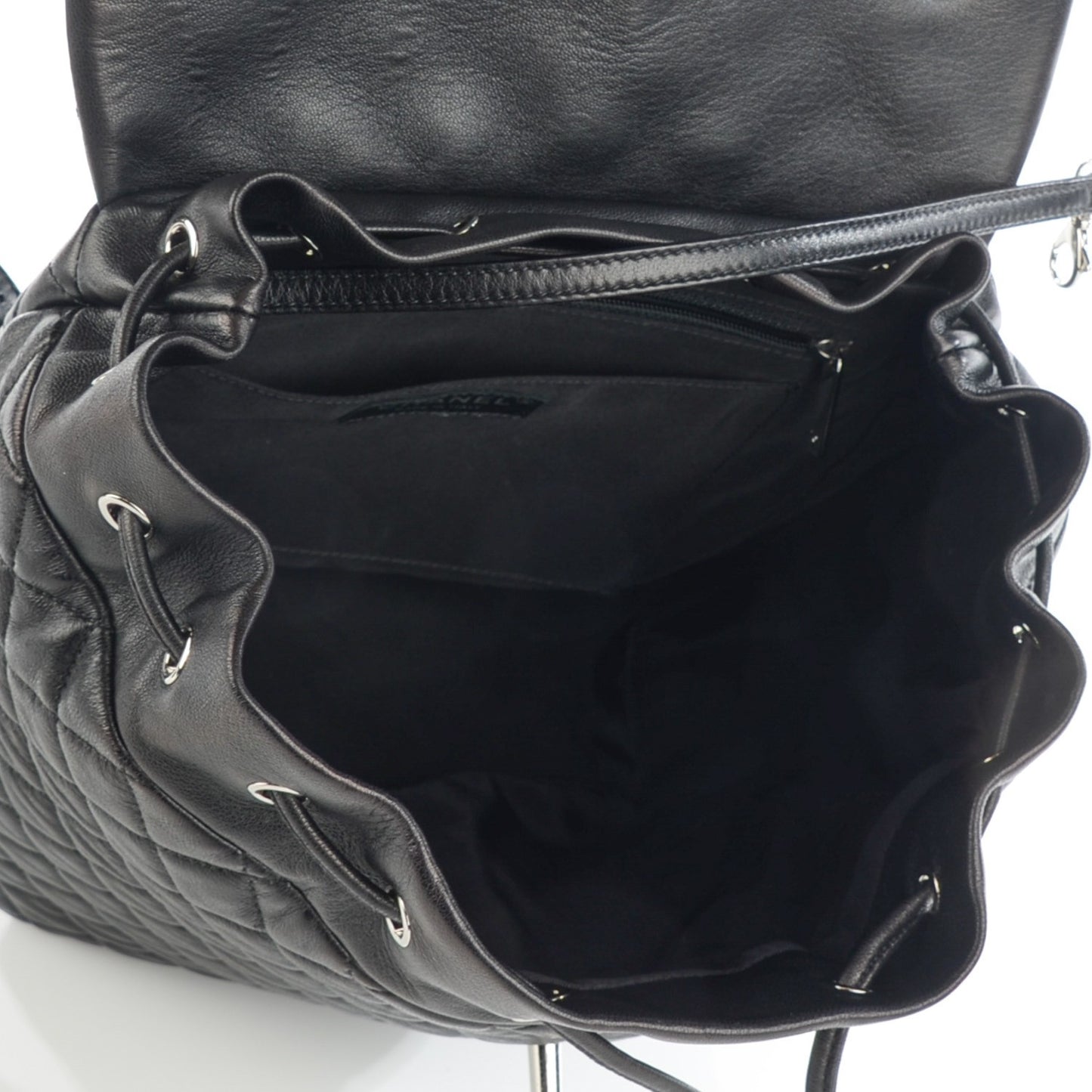 Lambskin Quilted Large Urban Spirit Backpack Black