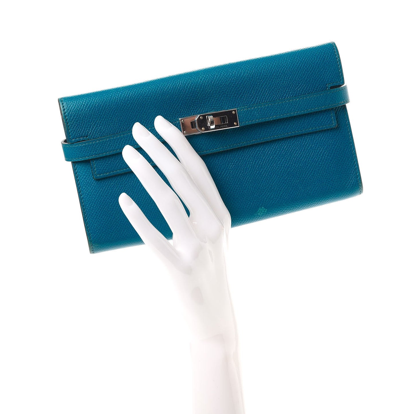 Epsom Kelly Longue Wallet Bleu Izmir