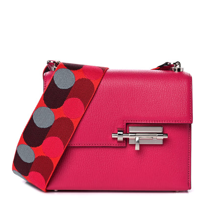 Hermes Chevre Mysore Mini Verrou Large Strap Bag Rose Mexico 1 of 12