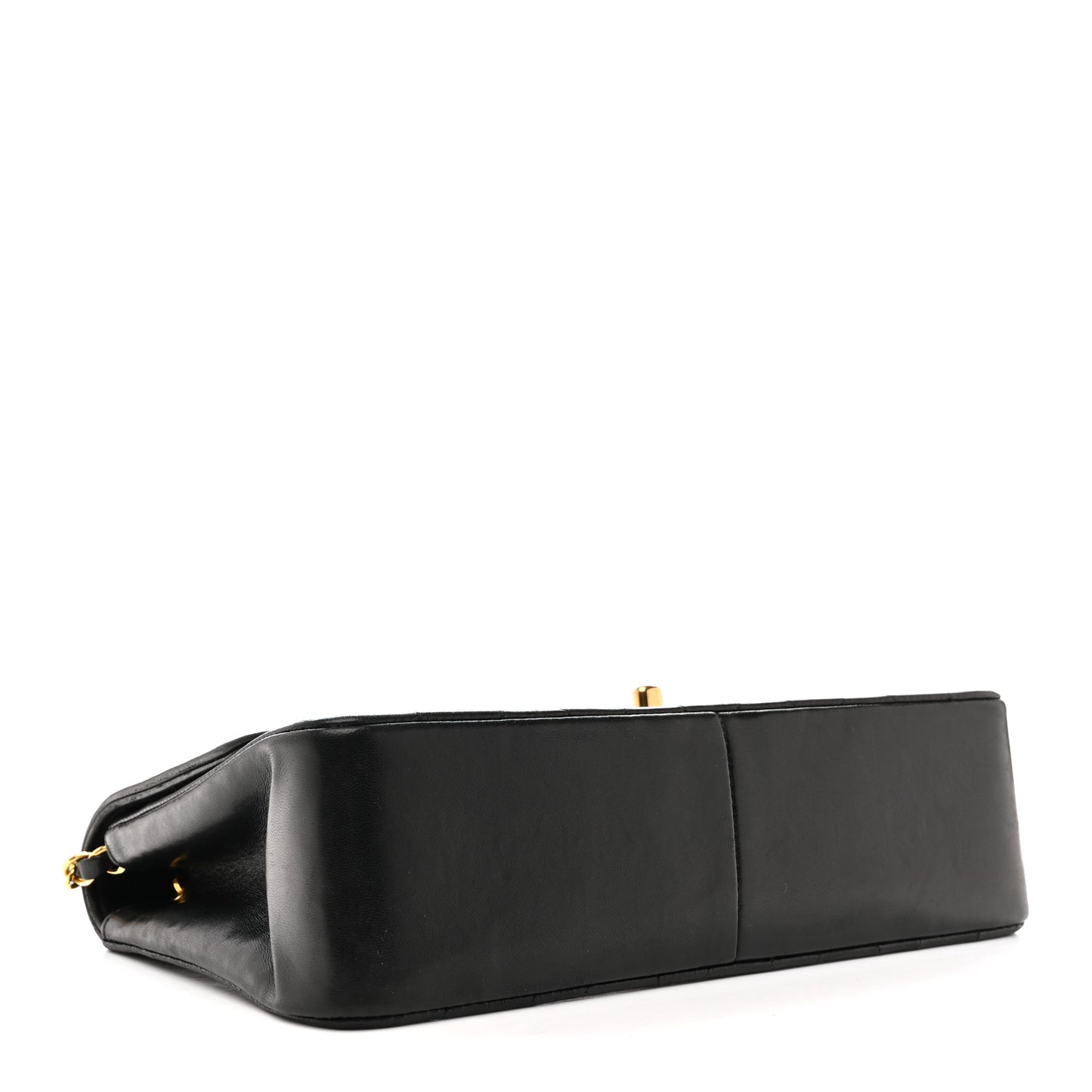 Lambskin Quilted Medium Single Flap Black