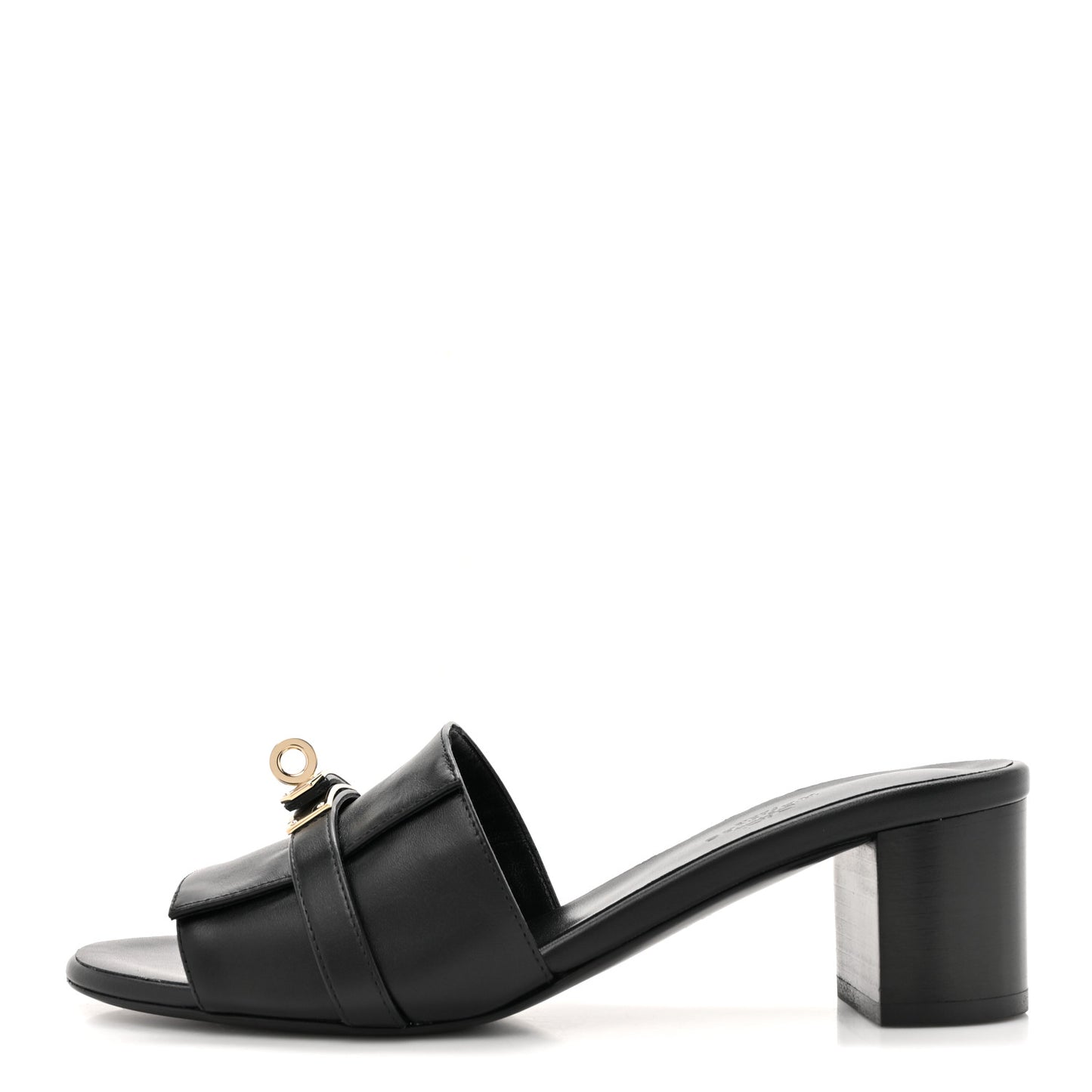 Calfskin Gigi 50 Sandals 37.5 Black