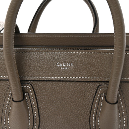 Celine Drummed Calfskin Nano Luggage Souris 8 of 10