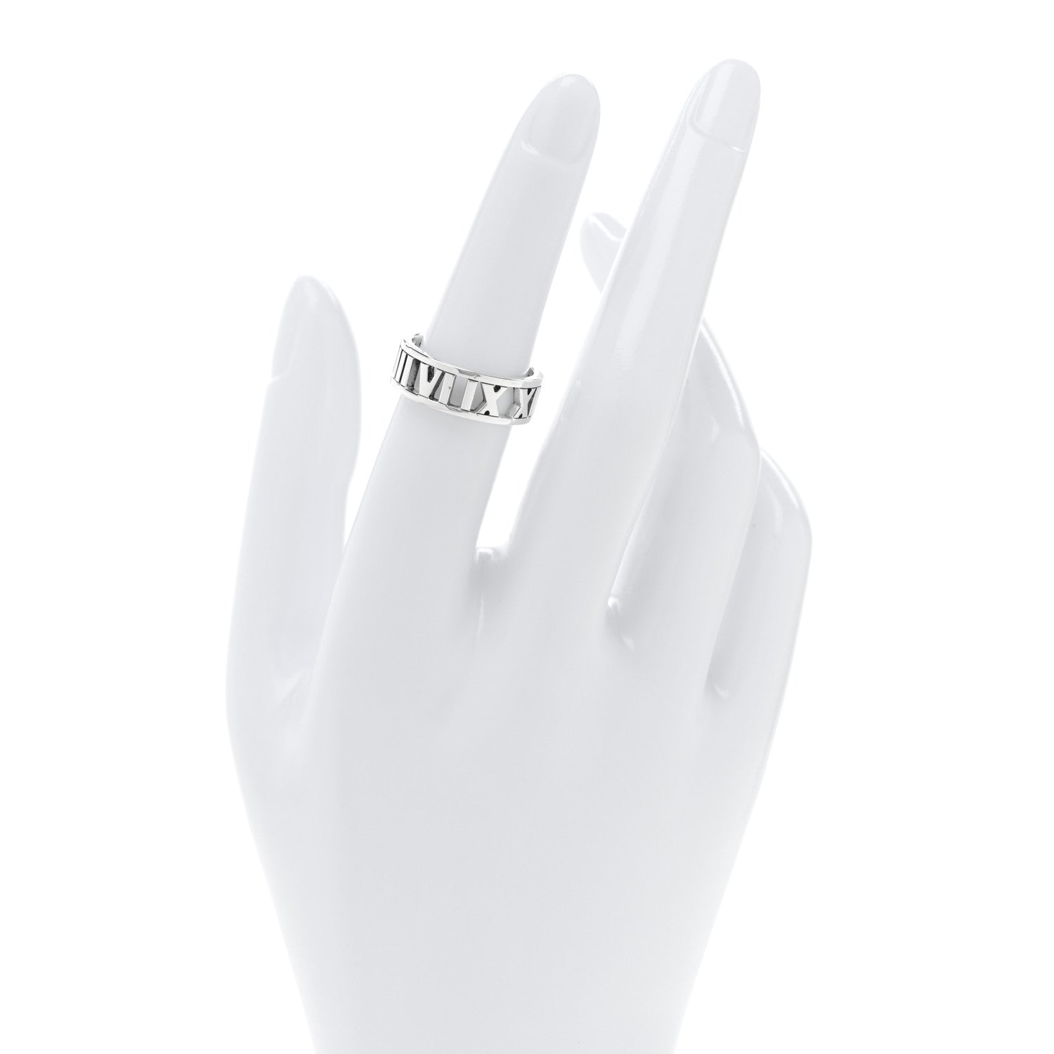 Tiffany Sterling Silver Wide Atlas Open Ring 53 6.25 2 of 4