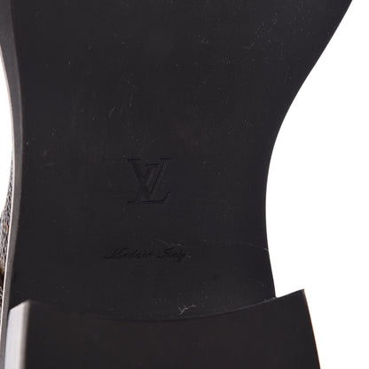 Louis Vuitton Calfskin Monogram Wonderland Flat Ranger Boots 40 Black 6 of 10