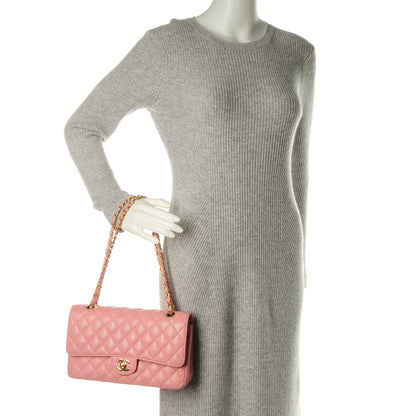 Chanel Caviar Quilted Medium Double Flap Pink 2 of 17