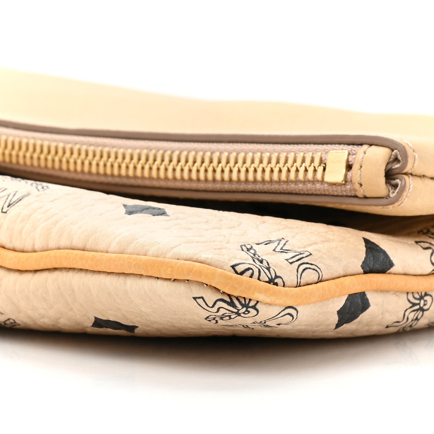 MCM Visetos Corina Foldover Crossbody Bag Latte Beige 9 of 11
