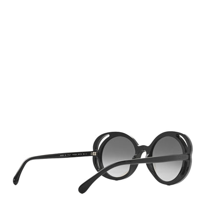 Chanel Acetate Round Sunglasses 71572A Black 4 of 7