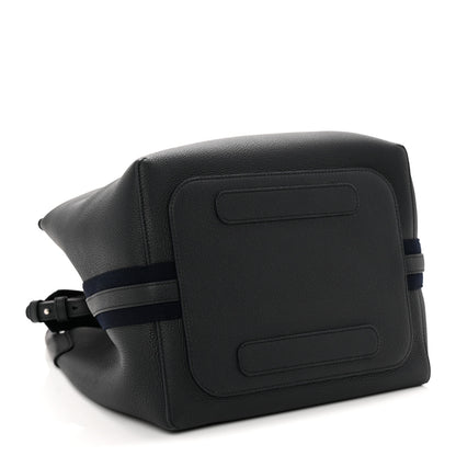 Loro Piana Grained Calfskin Large Bale Bag Navy Blue 5 of 10