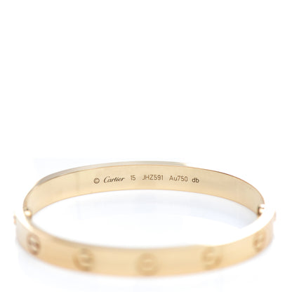 Cartier 18K Yellow Gold LOVE Bracelet 15 3 of 4