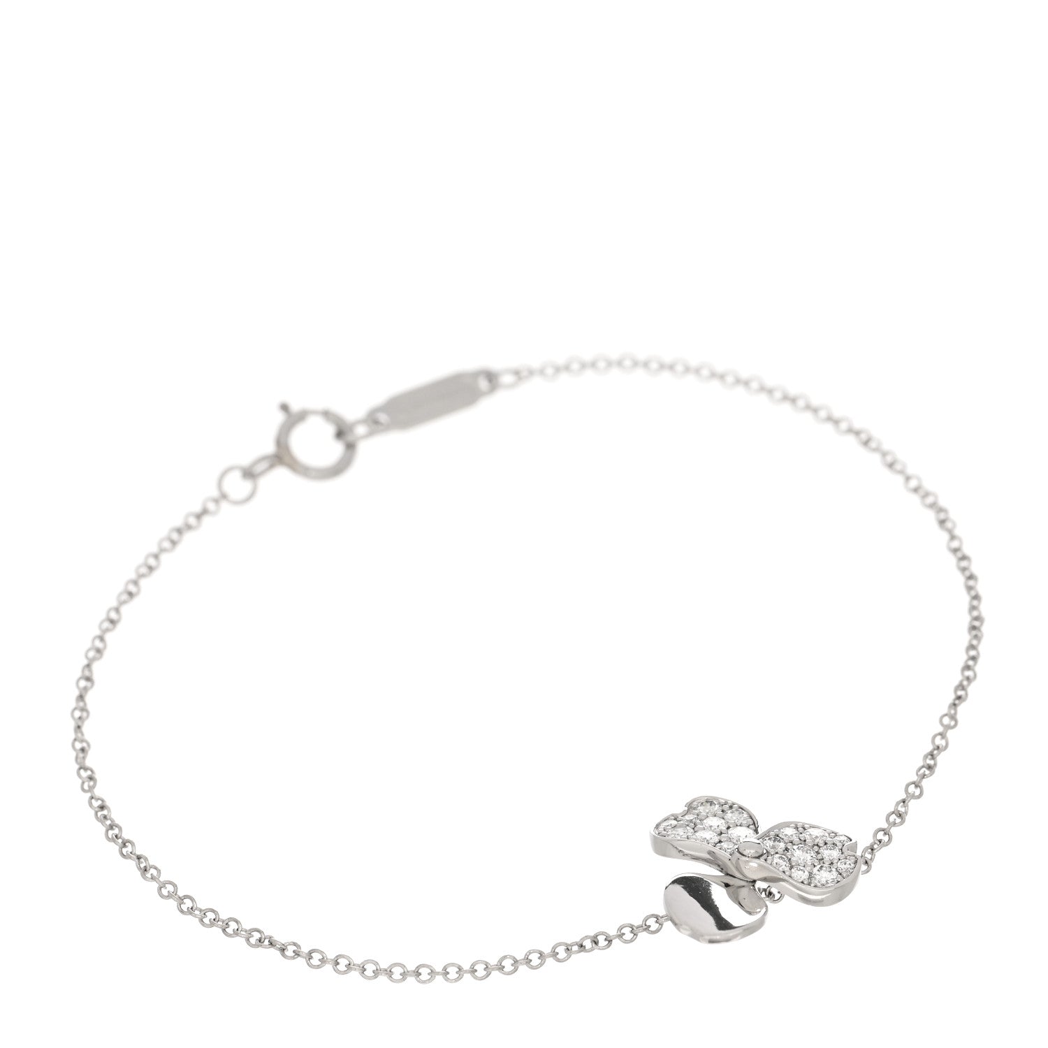 Tiffany Platinum Diamond Paper Flowers Bracelet 1 of 4
