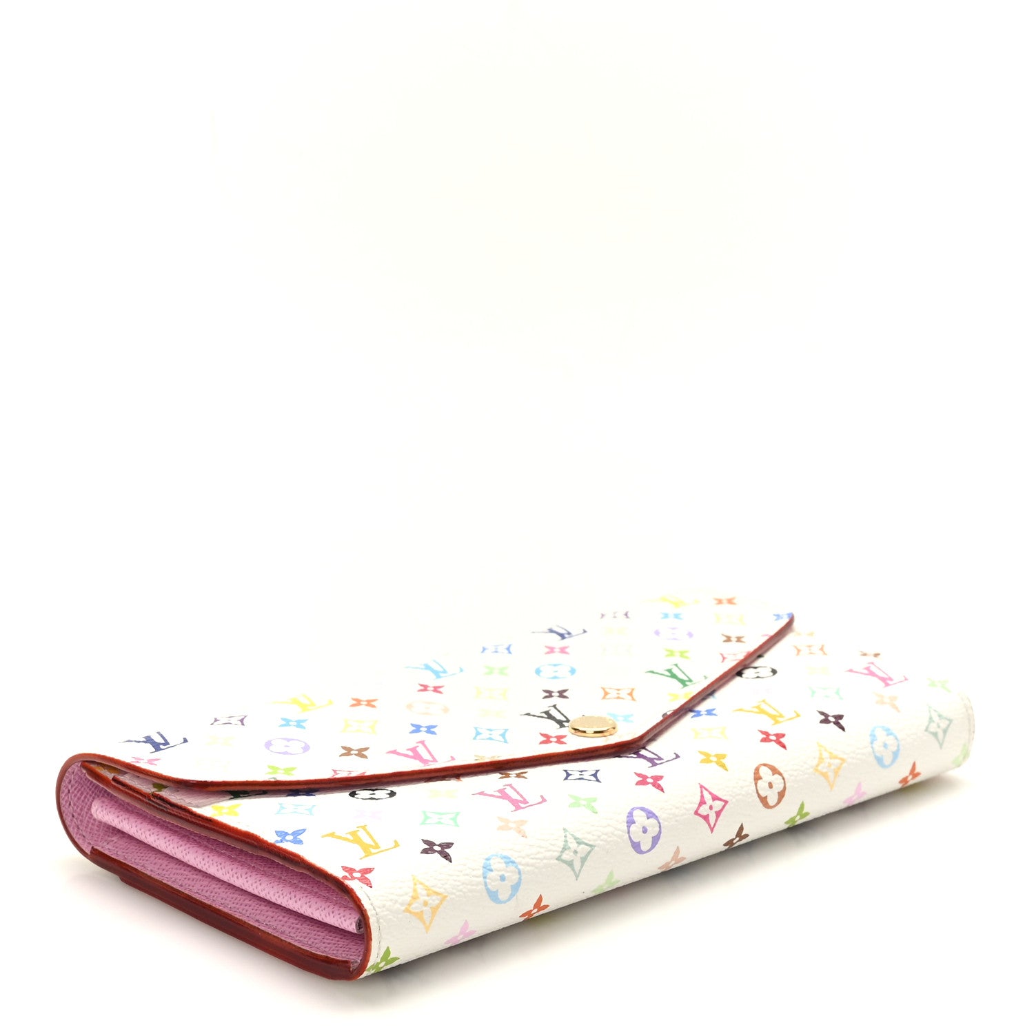 Louis Vuitton Monogram Multicolor Sarah Wallet NM White Litchi 4 of 7