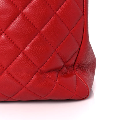 Chanel Caviar Quilted XL Grand Shopping Tote GST Red 10 of 11