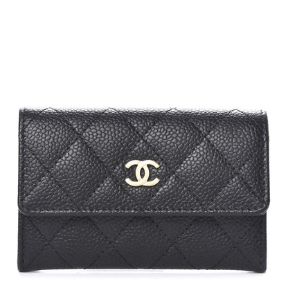 Chanel Caviar Quilted Flap Card Holder Black 1 of 11