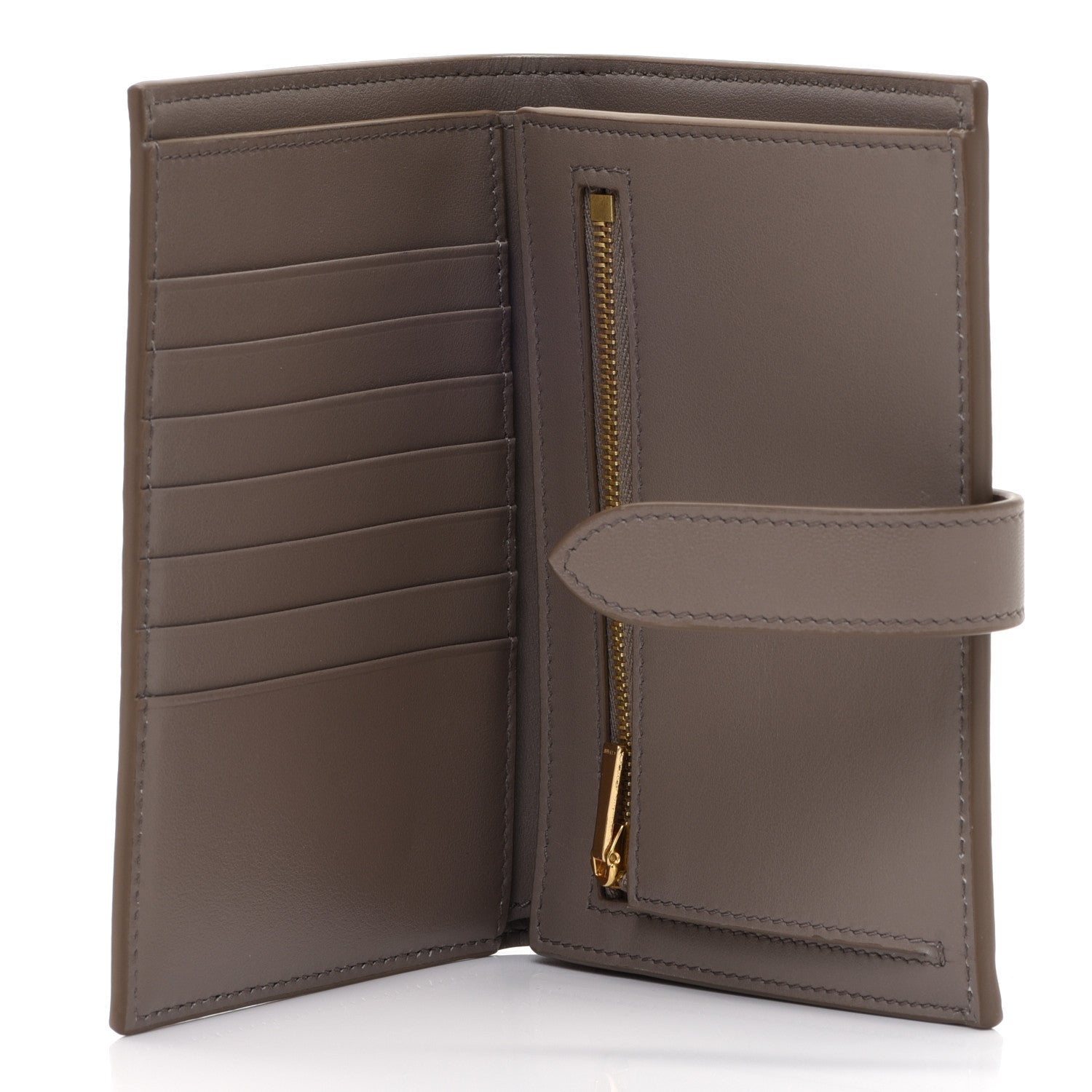 Celine Grained Calfskin Medium Multifunction Strap Wallet Pebble 5 of 10