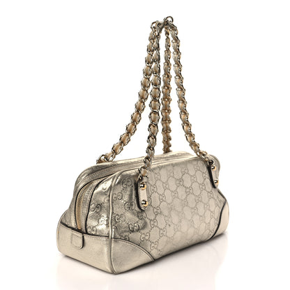 Gucci Guccissima Small Capri Satchel Metallic Gold 2 of 7