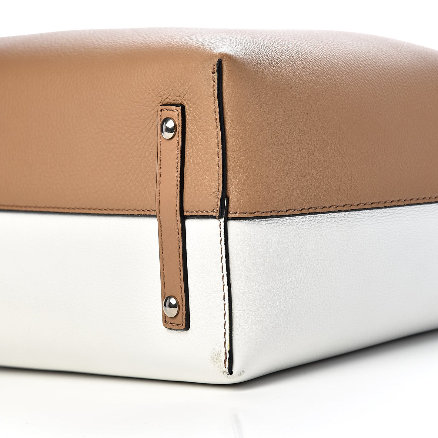 Soft Grain Calfskin Medium Belt Bag Light Camel Chalk White