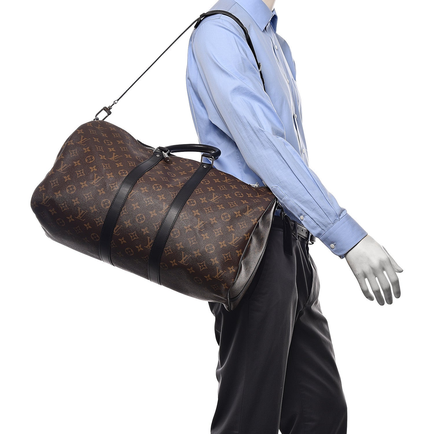 Louis Vuitton Monogram Macassar Keepall Bandouliere 45 3 of 23
