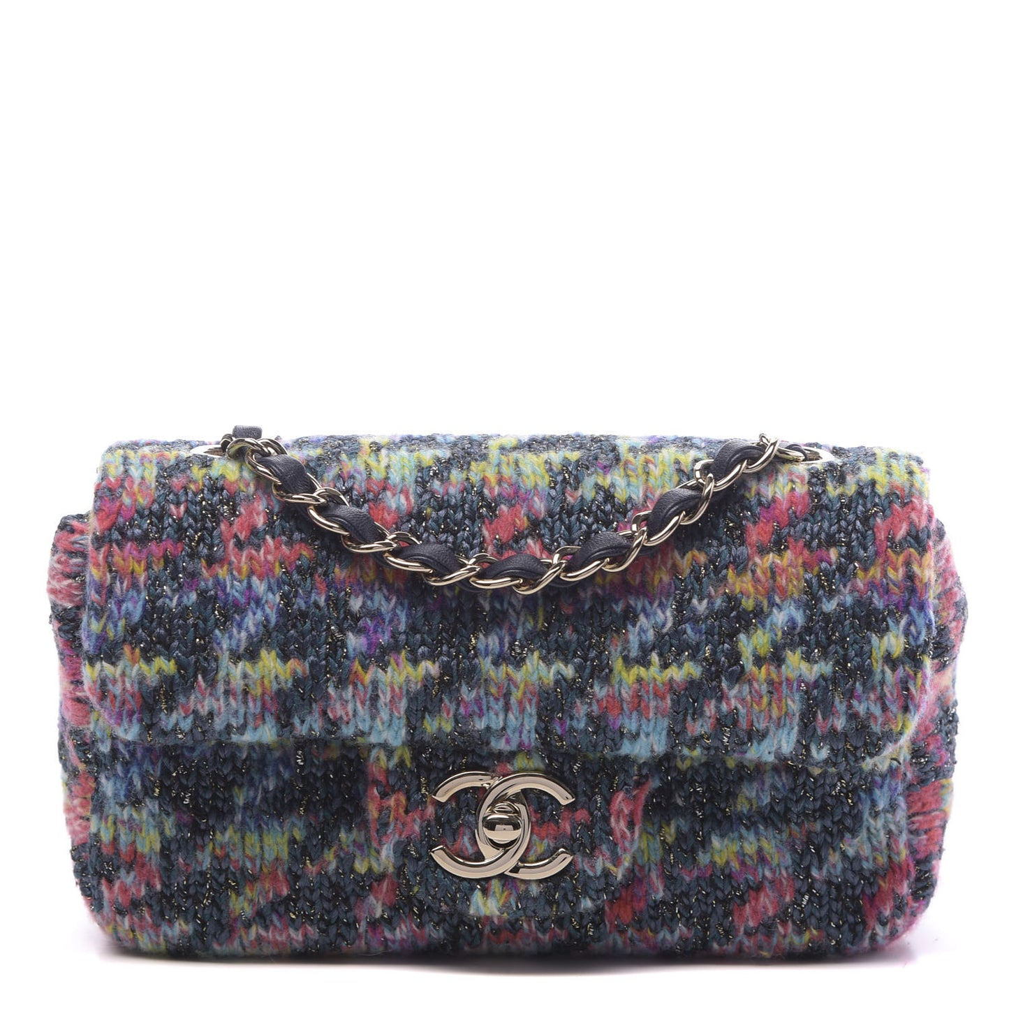 Knit Mini Rectangular Flap Multicolor