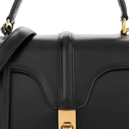 Celine Satinated Calfskin Small 16 Top Handle Bag Black 9 of 12