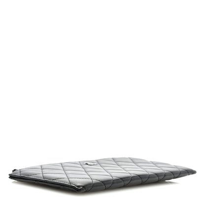 Chanel Lambskin Quilted Zip Pouch Black 4 of 6