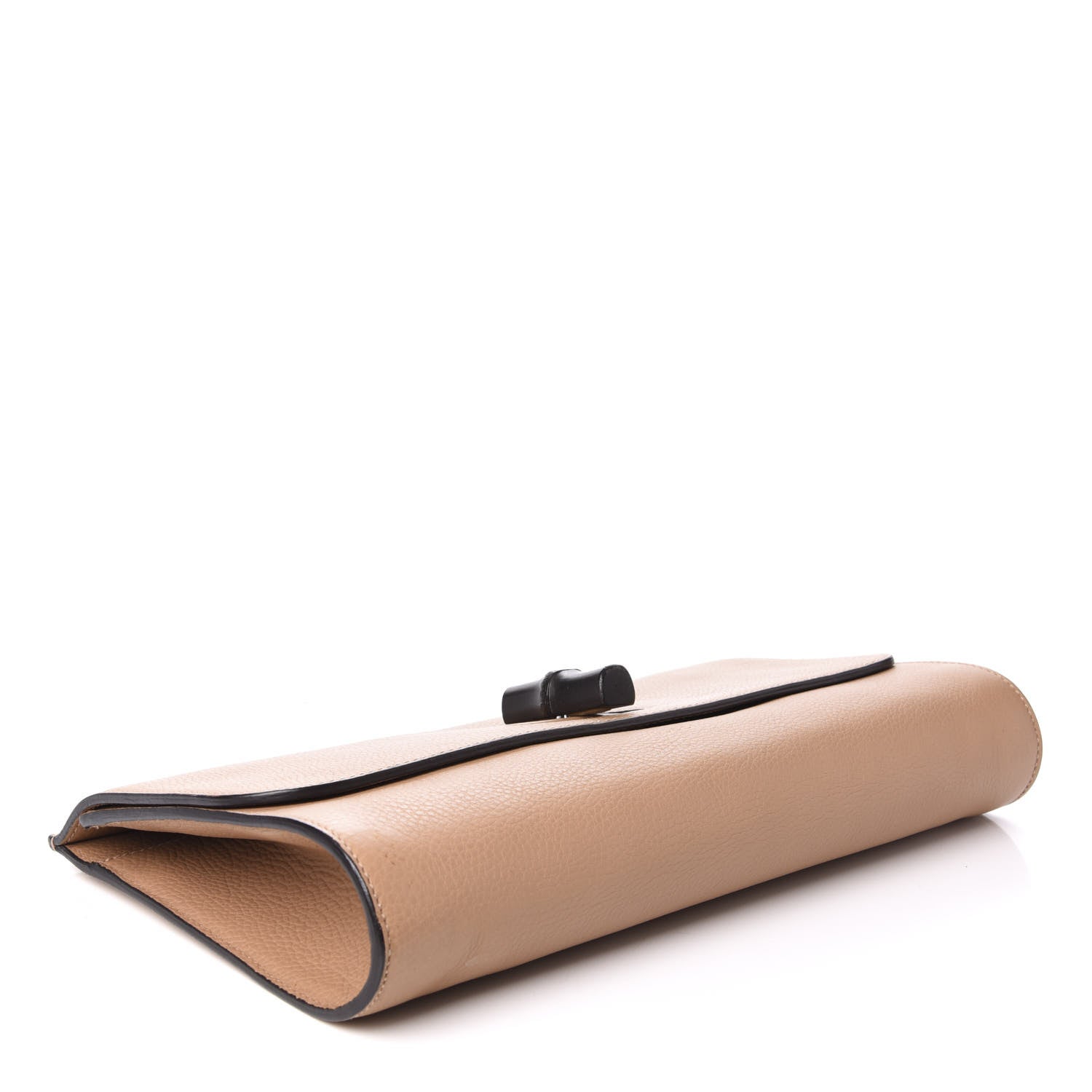 Gucci Pebbled Calfskin Bamboo Daily Clutch Camel 3 of 7