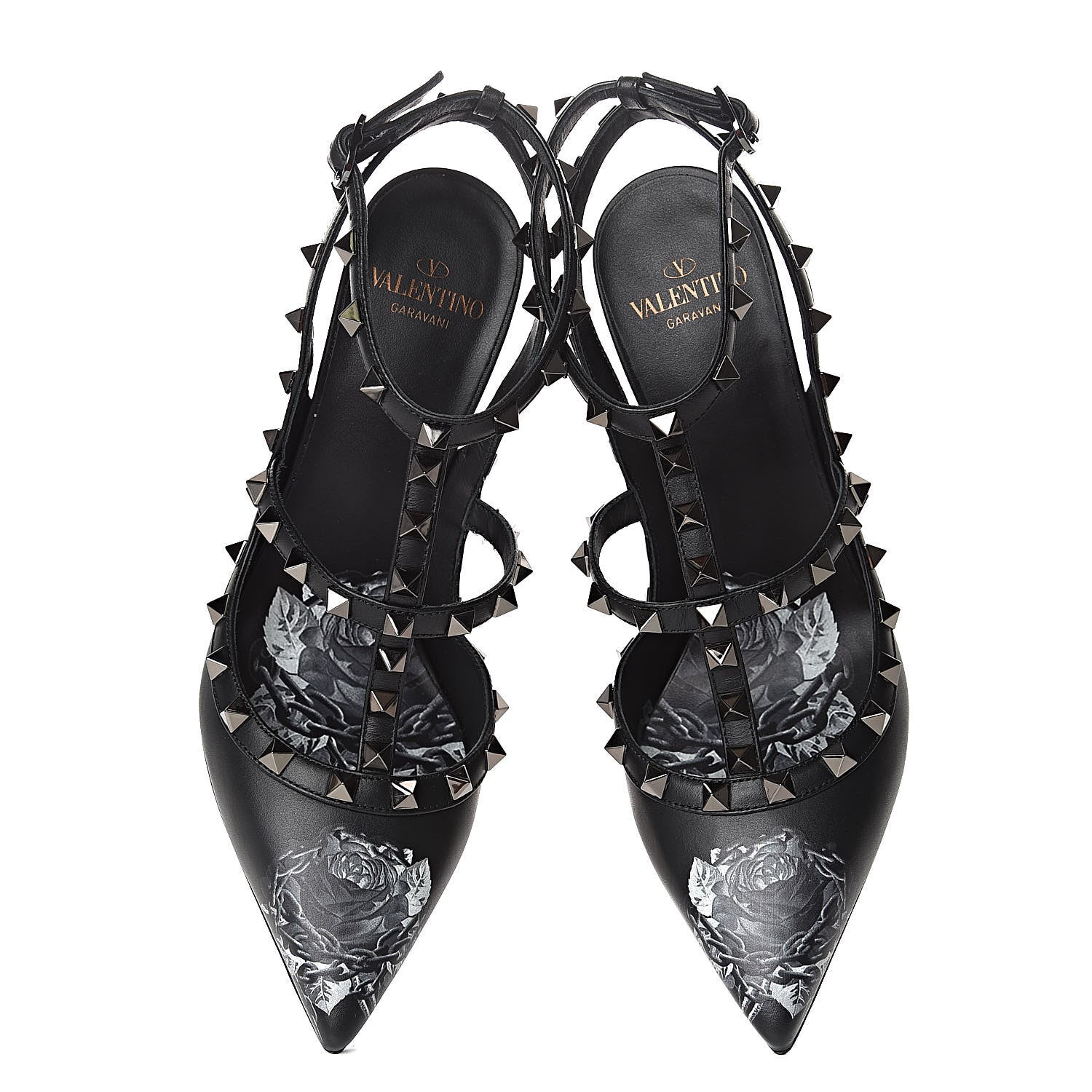 Valentino Garavani X UNDERCOVER Calfskin Rockstud Ankle Strap Pumps 38 Black 8 of 8