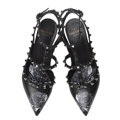 Valentino Garavani X UNDERCOVER Calfskin Rockstud Ankle Strap Pumps 38 Black 8 of 8