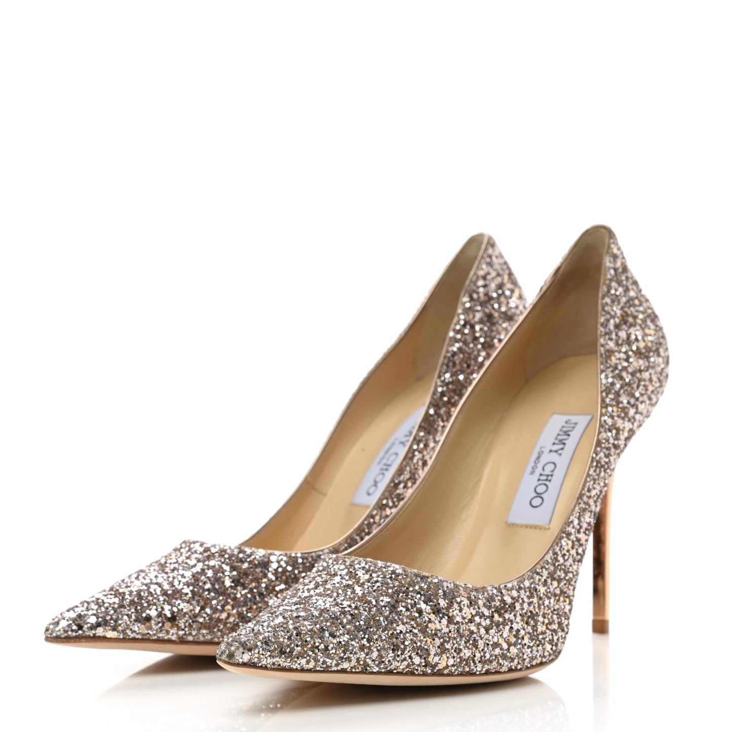 Coarse Glitter Abel 100 Pumps 39.5 Nude