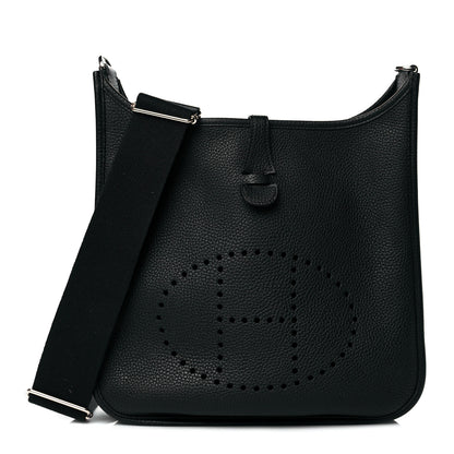 Hermes Taurillon Clemence Evelyne III PM Black 1 of 11