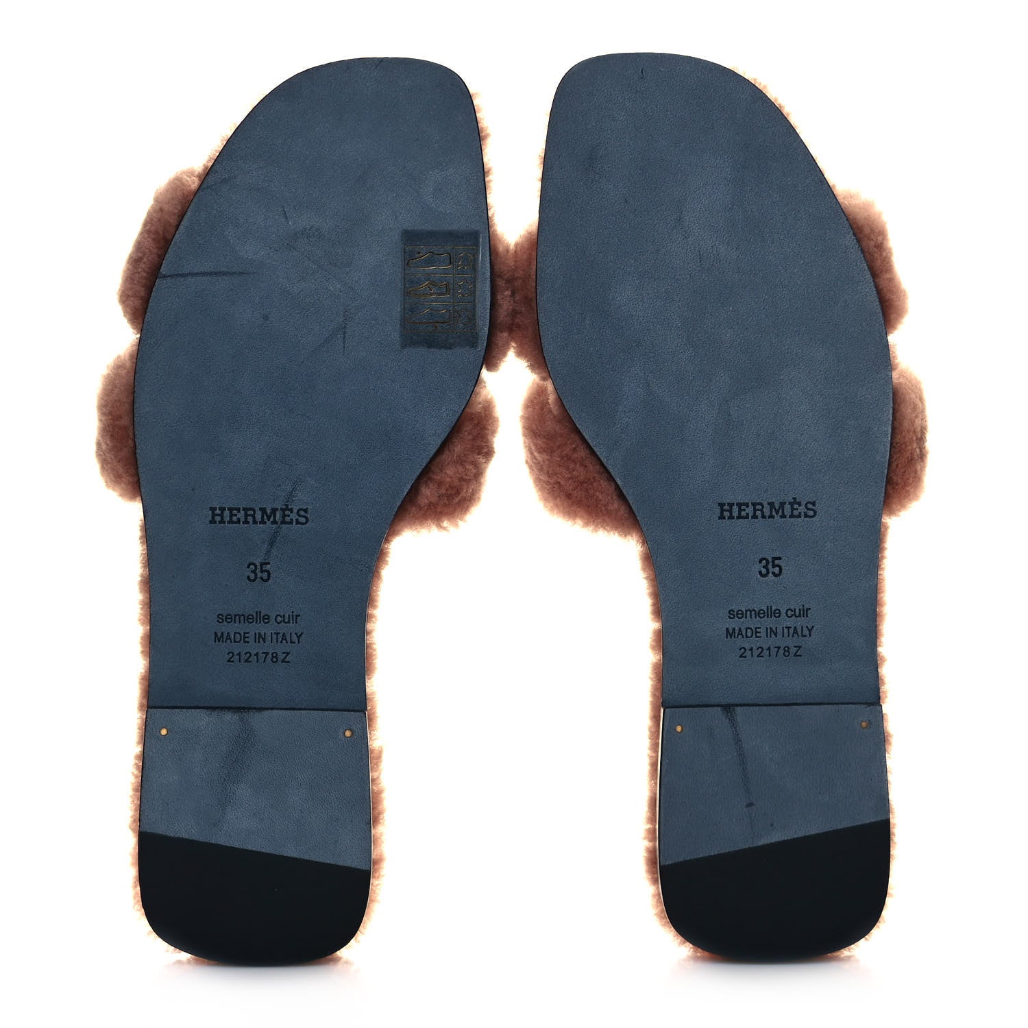 Hermes Woolskin Oran Sandals 35 Rose Aube 5 of 8