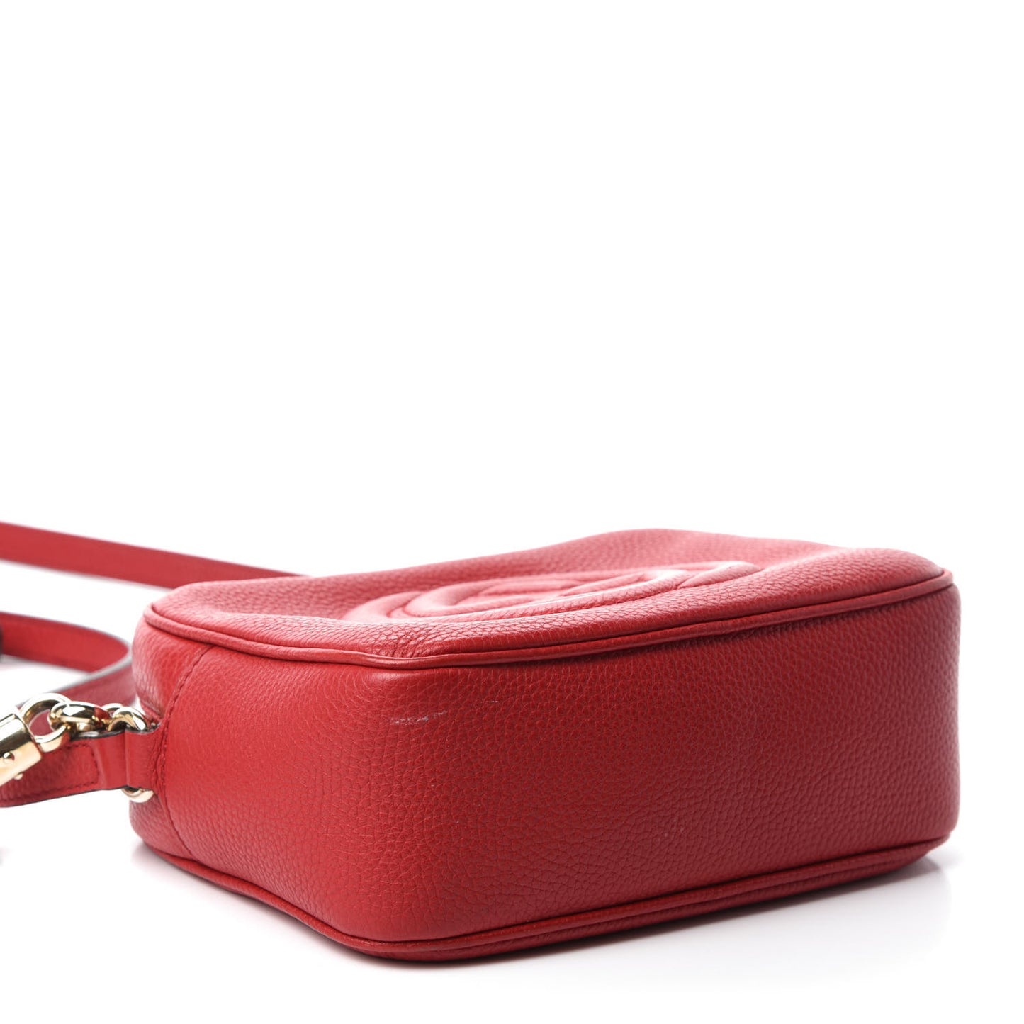 Pebbled Calfskin Small Soho Disco Bag Tabasco Red