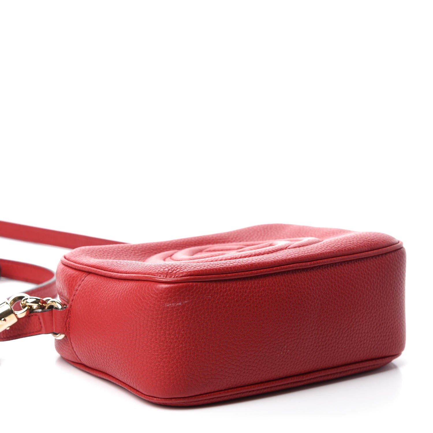 Gucci Pebbled Calfskin Small Soho Disco Bag Tabasco Red 4 of 13