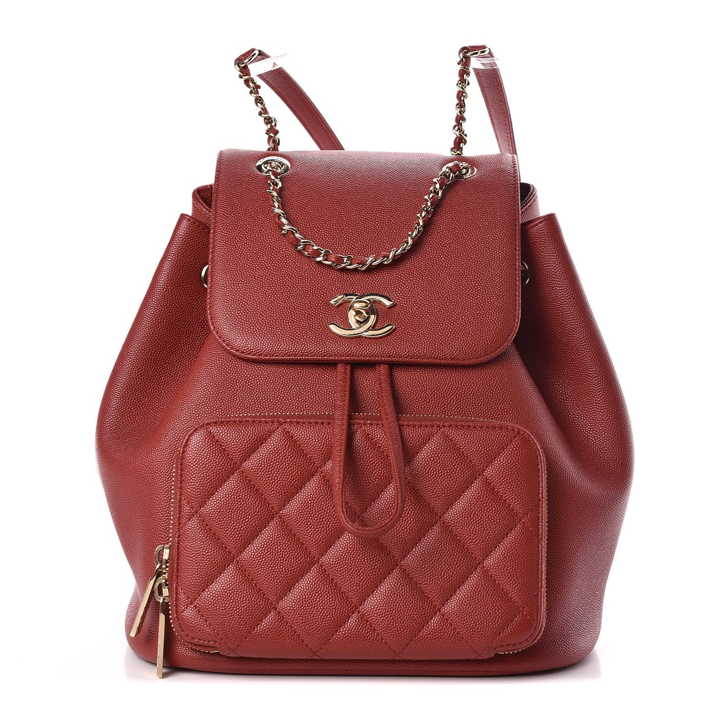 Caviar Quilted Business Affinity Backpack Burgundy