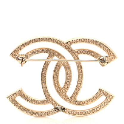 Chanel Crystal CC Brooch Light Gold 3 of 4