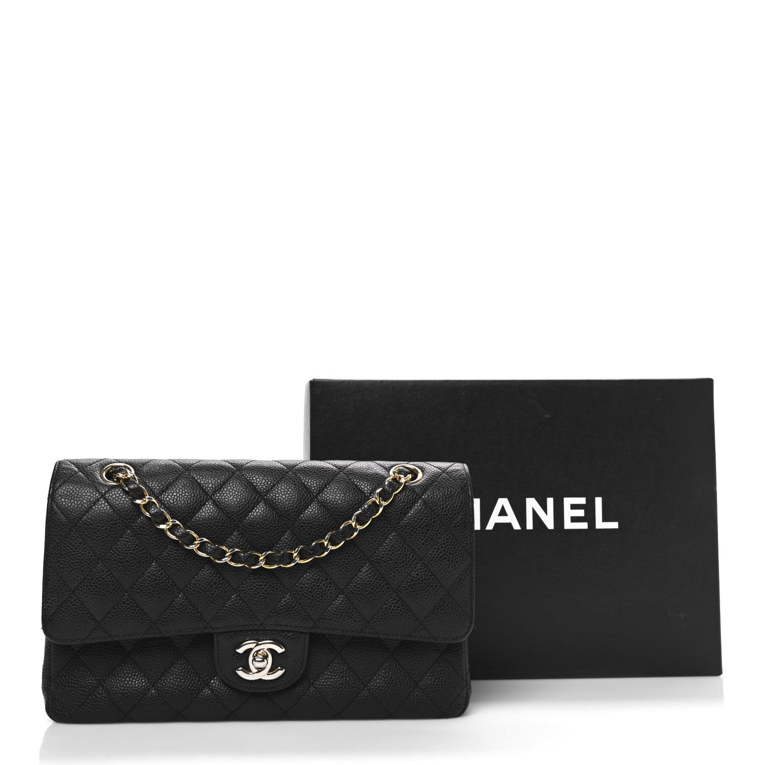 Chanel Caviar Quilted Medium Double Flap Black 13 of 13