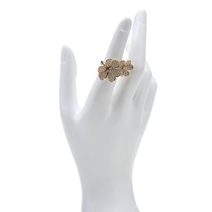 Van Cleef & Arpels 18K Yellow Gold Diamond Frivole Between The Finger Pave Ring 50 5.25 2 of 6