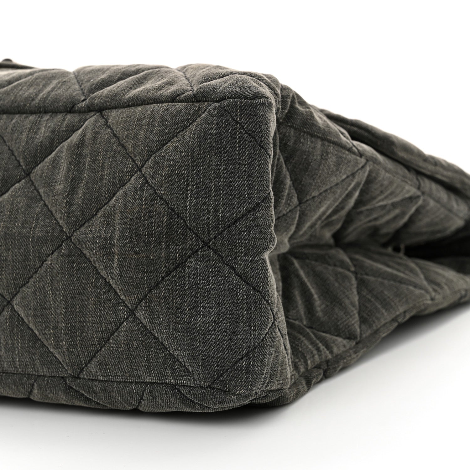 Chanel Denim Quilted XXL Reissue Flap Grey 10 of 10