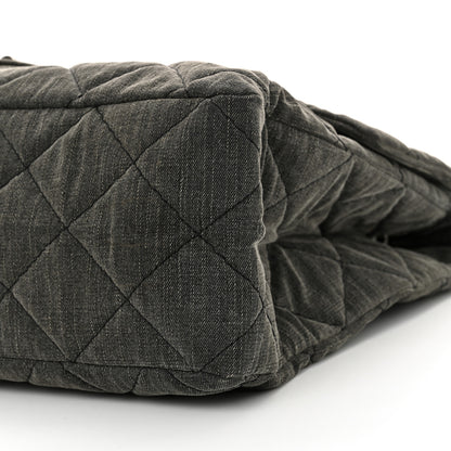 Chanel Denim Quilted XXL Reissue Flap Grey 10 of 10