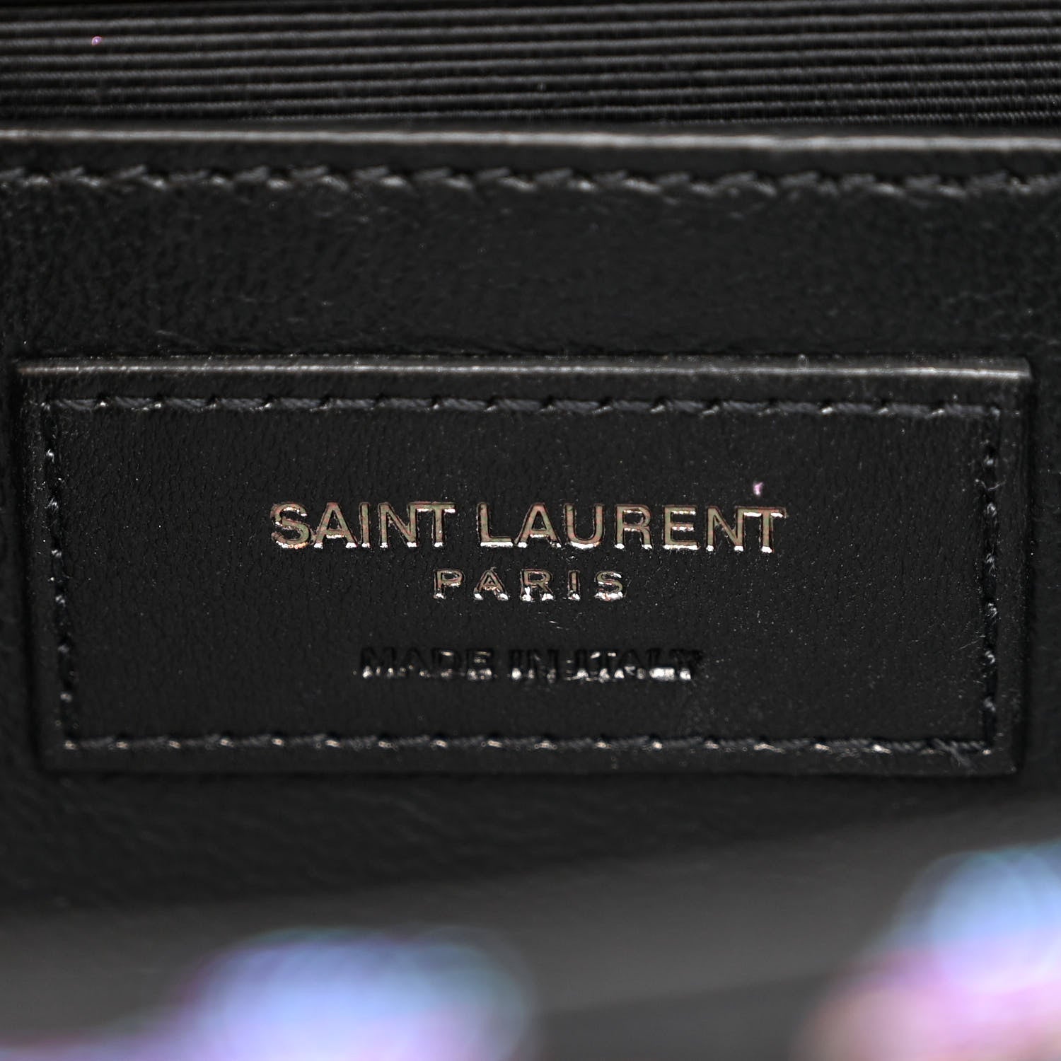 Saint Laurent Canvas Calfskin Metallic Tiger Print Small Monogram Kate Satchel Black Multicolor 6 of 15