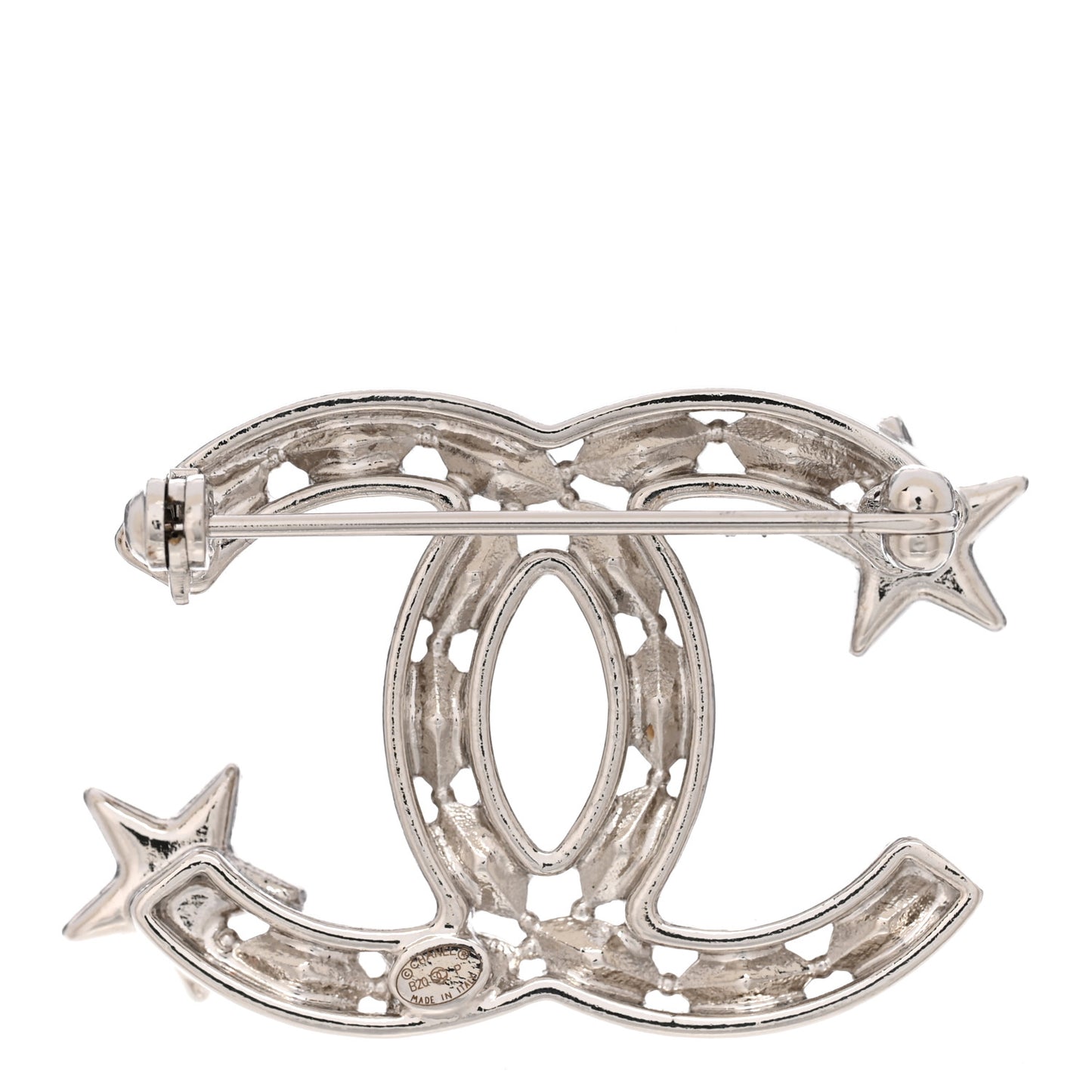 Crystal Starfall CC Brooch Silver