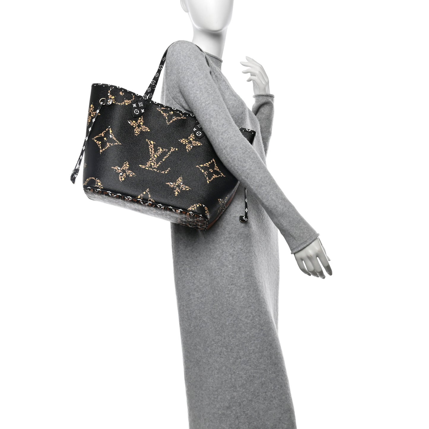 Monogram Giant Jungle Neverfull MM Black